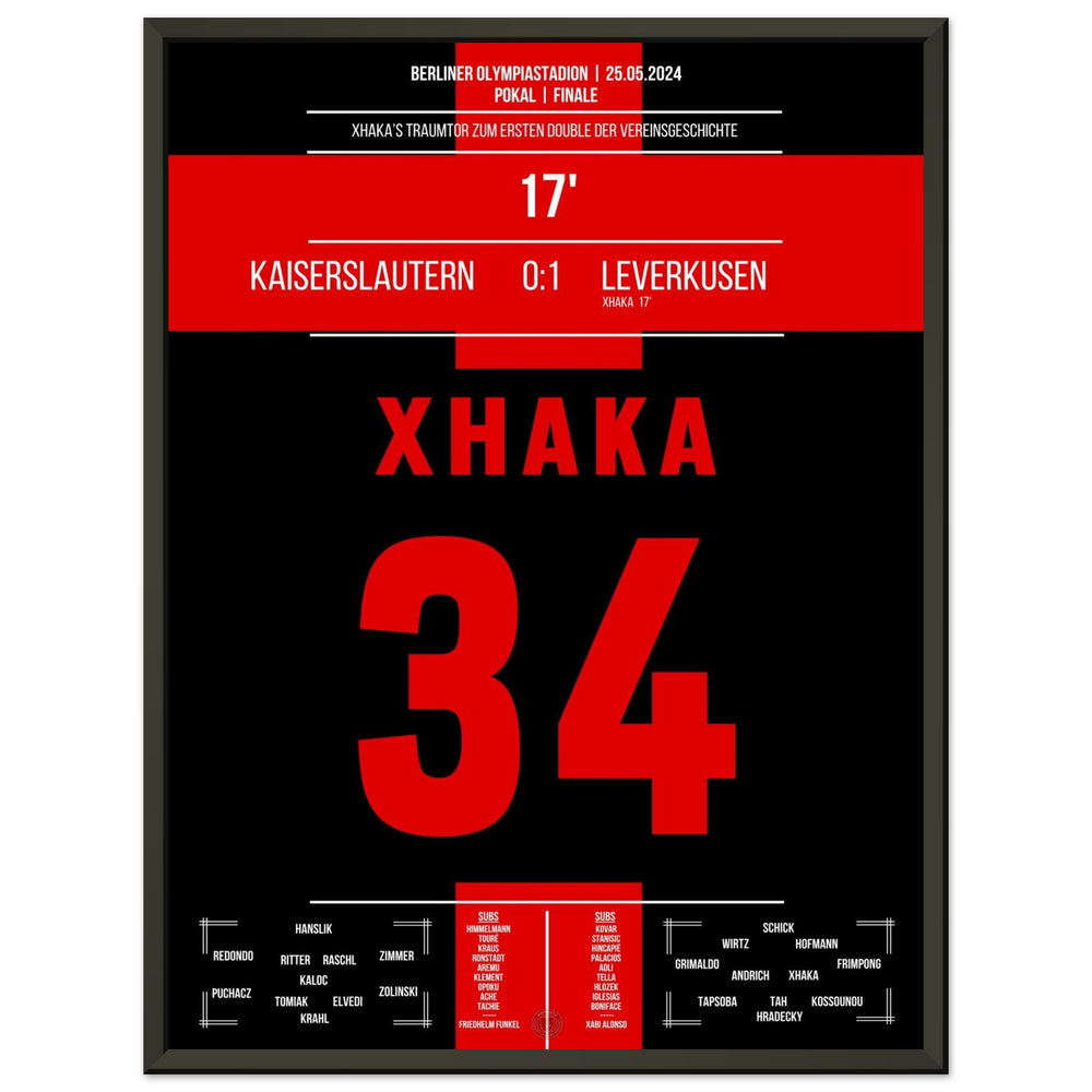 Xhaka's droomdoelpunt bij Leverkusen's eerste dubbel in de clubgeschiedenis