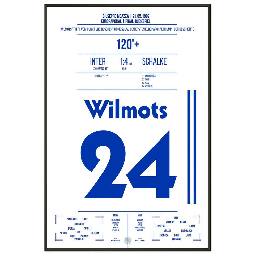 Marc Wilmots' omgezette penalty in de finale van 1997 tegen Inter