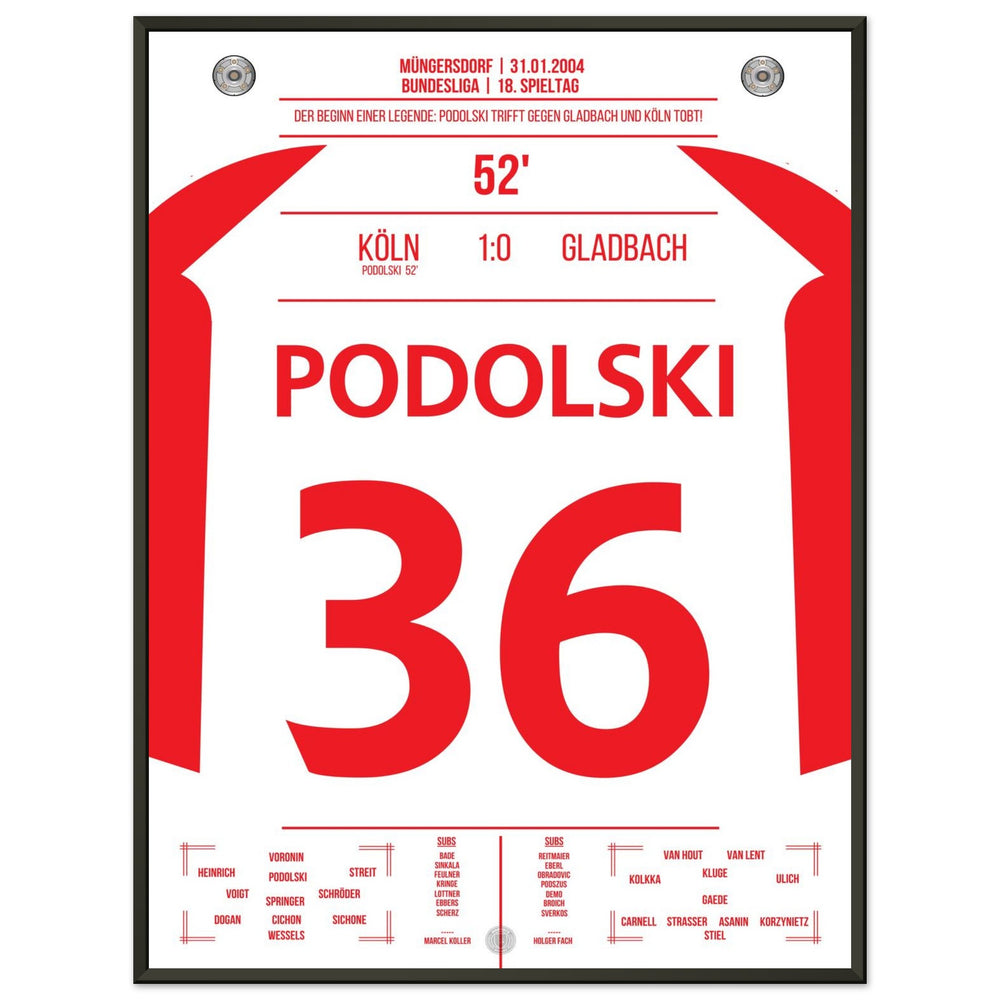 Podolski the match winner in the derby for Cologne's first victory against Gladbach after 6 years.
