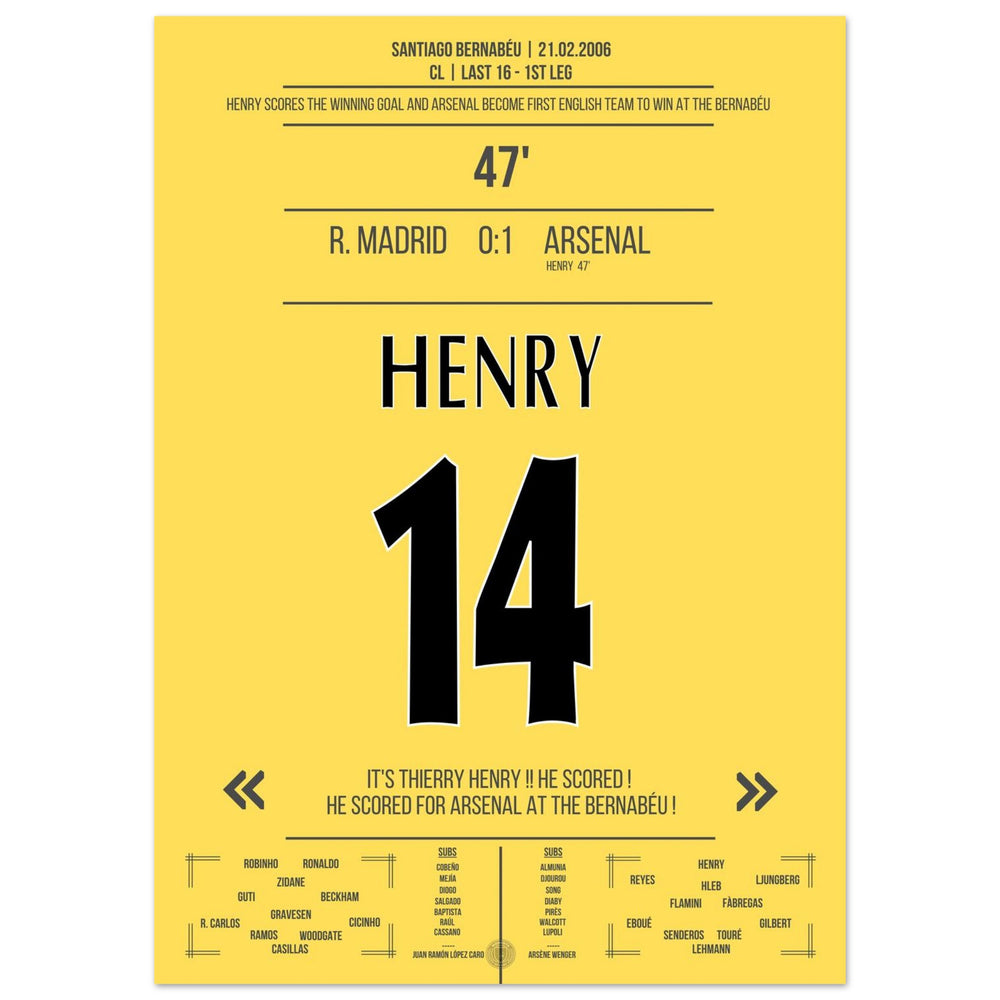 Legendary solo goal by Thierry Henry at the Bernabeu 2006