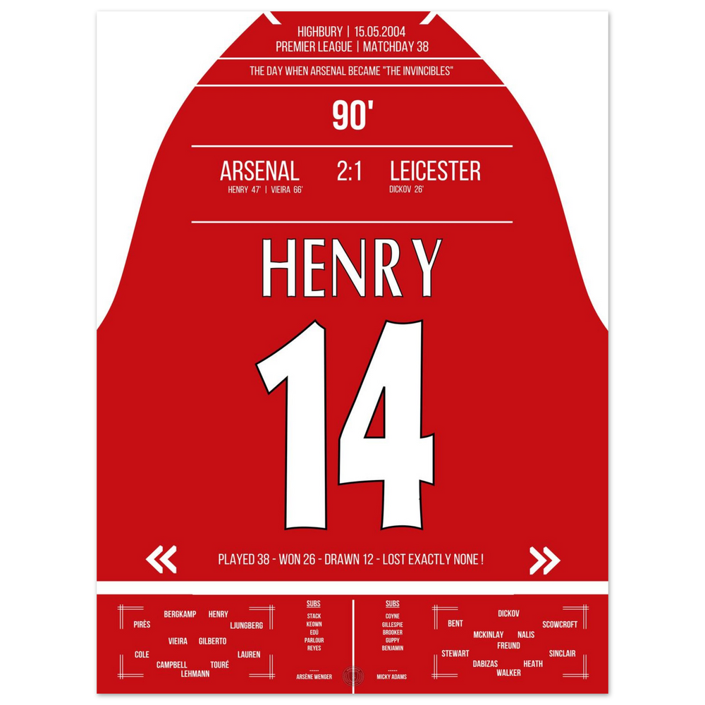 The birth of the "Invincibles" in 2004