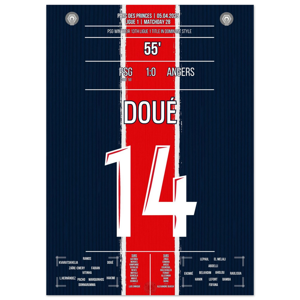 <tc>Doué scoort en PSG pakt zijn 13e Ligue 1-titel





</tc>