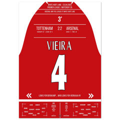Vieira's goal in the championship win at White Hart Lane in 2004