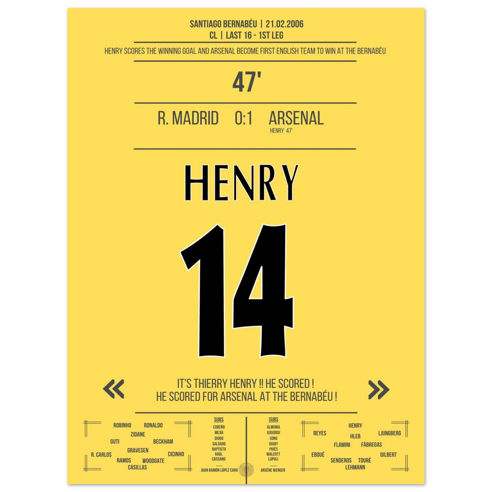 Legendary solo goal by Thierry Henry at the Bernabeu 2006