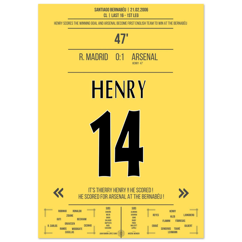 Legendary solo goal by Thierry Henry at the Bernabeu 2006