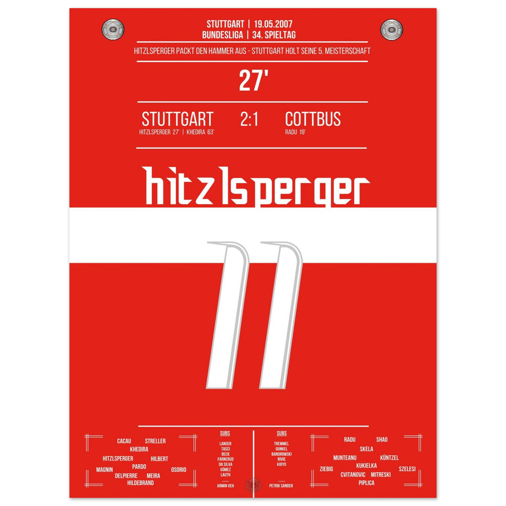 Hitzlsperger-hamer bij de overwinning van Stuttgart op het kampioenschap in 2007