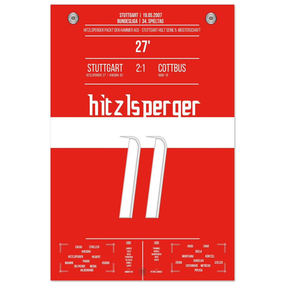 Hitzlsperger-hamer bij de overwinning van Stuttgart op het kampioenschap in 2007