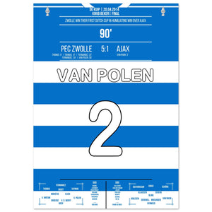 Kapitän Van Polen bei Zwolle's erstem Pokalsieg der Vereinsgeschichte 
