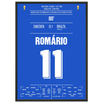 Romario's Siegtreffer im Halbfinale bei der Weltmeisterschaft 1994 50x70-cm-20x28-Schwarzer-Aluminiumrahmen